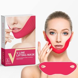 V Line Face Lifting Chin Mask, Tape for Tightening Skin and Double Chin Reduction Face Mask- Chin Strap Face Tape - 5 pcs