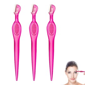 Eyebrow Trimmer Eyebrow Shaving Set of 3 Manual Eyebrow Razor Eyebrow Scissors Beauty & Makeup Tool for Beginners Travel Unisex Easy to Carry