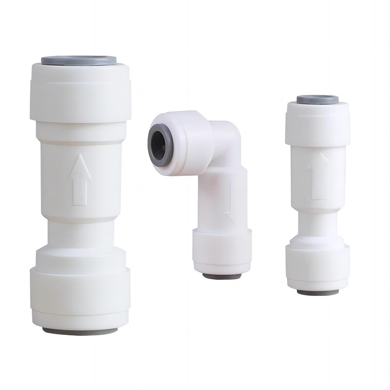 Qrity 1 Piece 1/4 Inch Push Fit Straight Quick Connect