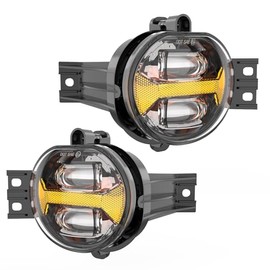 M MIBAHE Led Fog Lights with DRL Compatible with Dodge Ram 1500 2002-2008, Ram 2500 3500 2003-2009, Durango Truck 2004-2006,Black