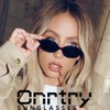 Onrtry Retro Oval Sunglasses for Women and Men Small 90s