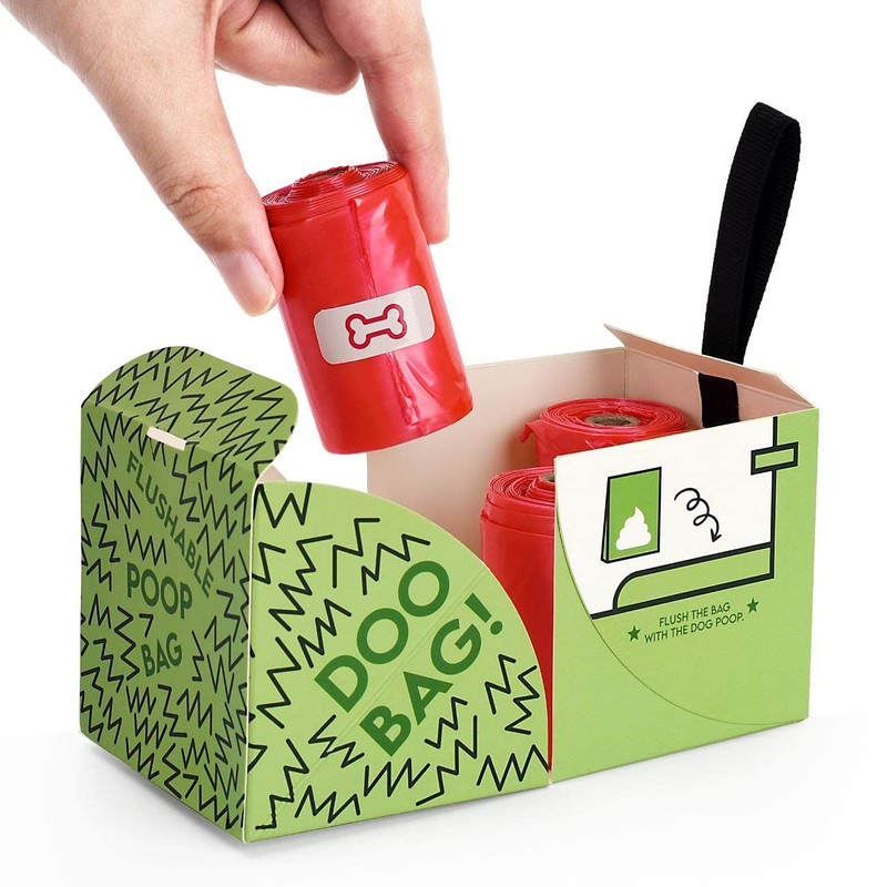 FLUSHABLE dog poop bag - 100% biodegradable - 100% water