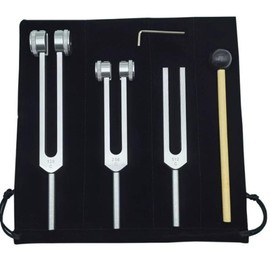 128Hz Tuning Fork, Portable Tuning Fork with Storage Bag, Professional Musical Instrument for Home & School & Office
