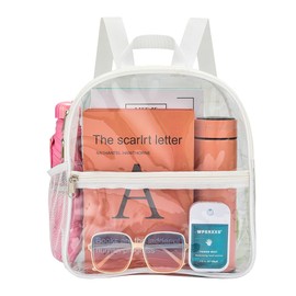 USPECLARE Clear Backpack Stadium Approved 12x11x6, Waterproof Clear Bag Stadium Backpack for Concert Work Sport Event