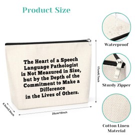 Speech Therapy Gift Therapist Gifts for Women Girl Makeup Bag Speech Language Pathology Gift Therapist Appreciation Gift Funny Cosmetic Bag Gift Speech Teacher Thank You Gift Autism Awareness Gift
