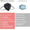FFP2 Mask Respirator Mask without Valve Pack of 10 Black.
