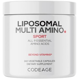Codeage Suplemento Multi Amino Bcaa y Eaa, Los 9 Aminoácidos Esenciales, Píldoras de Aminoácidos de Cadena Ramificada en Forma Libre Deportivo, Pre y 