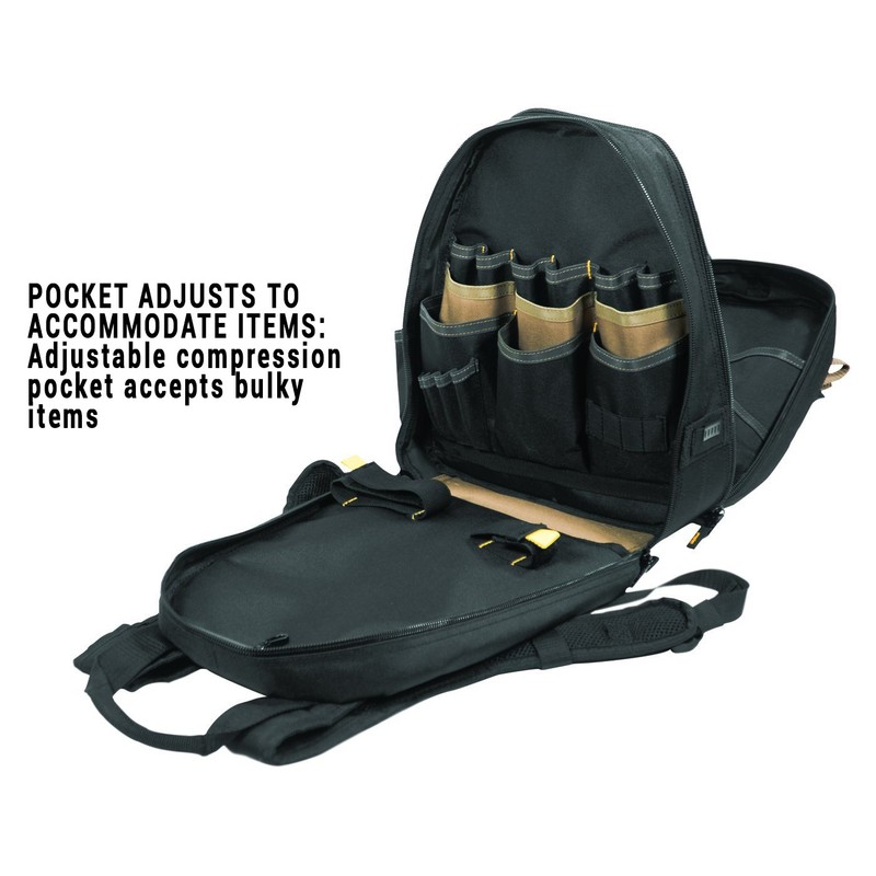 CLC Work Gear 1134 Carpenter's Tool Backpack, 44 Pockets, Padded