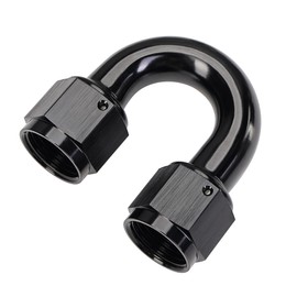 EVIL ENERGY 8AN Female to 8AN Female 180 Degree Swivel Coupler Union Fitting Adapter Aluminum Black