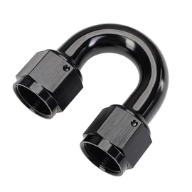 EVIL ENERGY 8AN Female to 8AN Female 180 Degree Swivel Coupler Union Fitting Adapter Aluminum Black