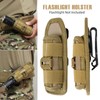 LIVANS Tactical Flashlight Pouch Holster, Rotatable Flashlight Holder Belt Clip