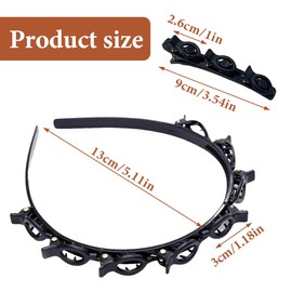 GXGM 6 Stück Haarreifen mit Klammern, Haarnadeln Frisurenhilfe, Bangs Hairstyle Hairpin,Haarreif mit Klammern, Damen Haarschmuck Haarhalter für Damen Mädchen Ersatz optimalen