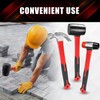 YIYITOOLS 3 Pcs Hammer Set,16oz Rubber Mallet,16oz Claw Hammer and