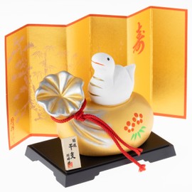 Seto Pottery Sha S07 2025 Chinese Zodiac Figurine Figurine Compact Snake Snake New Year Decoration Opening Lucky Treasure Bag Riding Fukumi Shoho Kiln