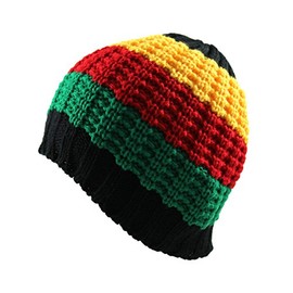 RW Rasta Knitted Beanie (Black/Rasta)