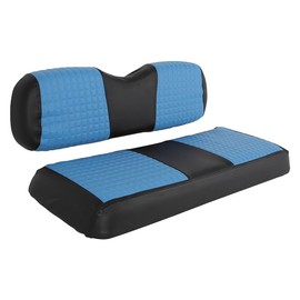 AINTIER Golf Cart Seat Covers Dress UP Older Golf Cart Durable Material Fit Like a Glove for Club Car, EZGO, Yamaha, Rear, Easy to Install, Blue and Black