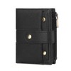GOIACII Women's Small Leather Purse with RFID, black
