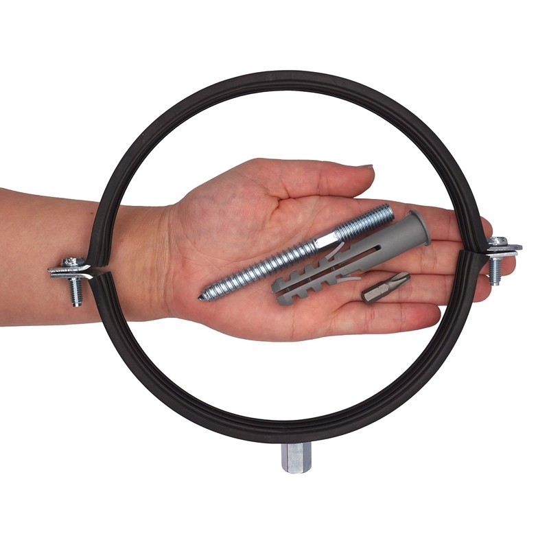 SKIR'CO Pipe Holders with Rubber Lining for 160 mm Pipes,