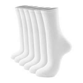 JOLLMONO Womens Crew Socks Size 9-11 Thin Athletic Socks 3-6 Pairs(J2168-3W)