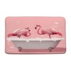 YSATNSFT Pink Flamingo Bath Mat Tropical Cute Animal Funny Bubble