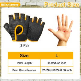 2 Pair Workout Gloves, Non-Slip Weight Lifting Gloves Exercise Gloves, Breathable Exercise Cycling Gloves Non-Slip Gloves Grip Training Gloves Gym Gloves for Weightlifting Fitness Training Cycling