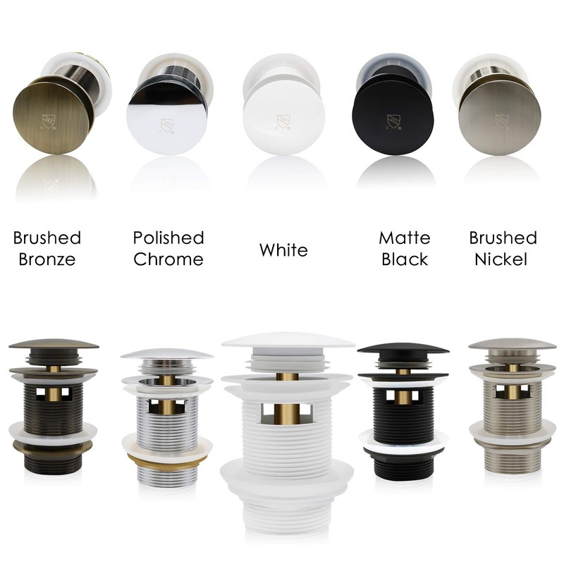 FerdY Pop-up Drain for Freestanding Bathtub, Matte Black Finish, cUPC