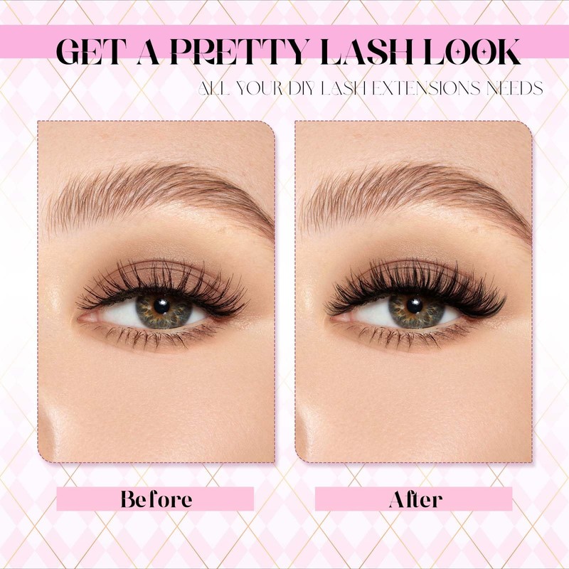 FADLASH DIY Lash Extensions Kit, 40D 0.07 D Curl Lash