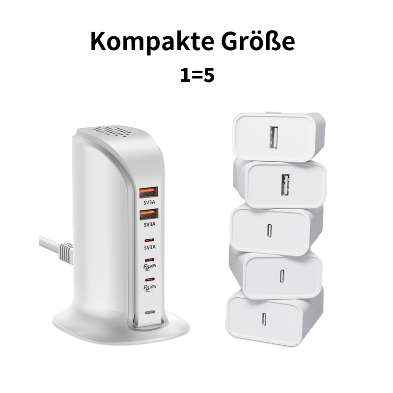 POANES USB C Charger Multiple 35 W USB Charging Station