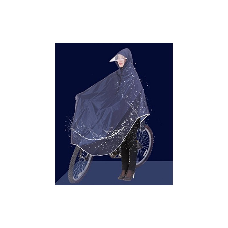 smileseason Bicycle Raincoat Poncho, Large Brim, Thick Material, Rain Gear,