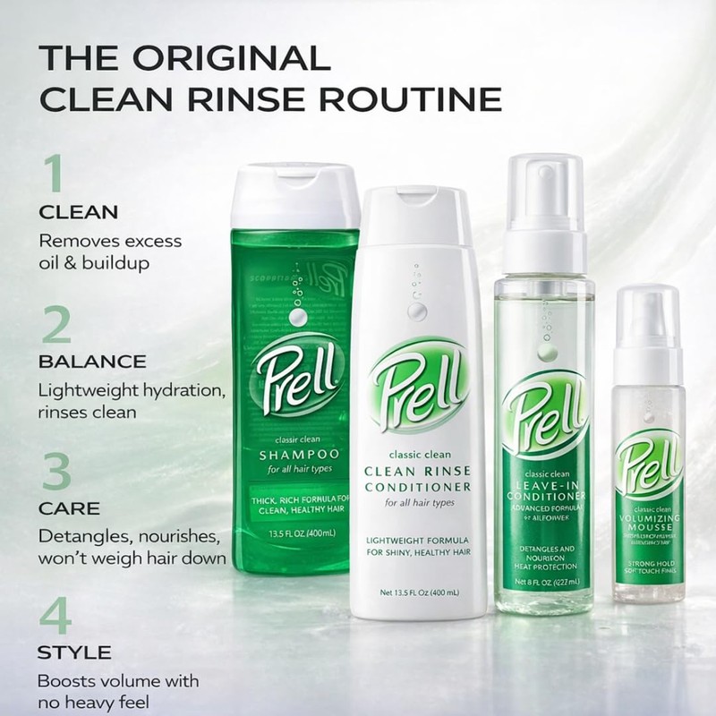 Prell Original Green Shampoo – Classic Clean Deep Cleansing Shampoo