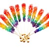 Rainbow Rock Candy - Colorful Rock Candy Sticks Individually Wrapped