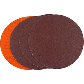 8 inch Sanding Discs Hook and Loop Round Sand Paper Disc 40 Grit, 25 Pack Brown Aluminum Oxide Hook and Loop Sanding Discs, Sandpaper Auto Body Sandpapers for Wood, Paint, Metal & Plastics