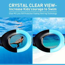 Aegend 2 Pack Kids Goggles, Swimming Goggles for Kids Age 4-16 Boys and Girls Youth, Anti-Fog Pool Goggles, Green Black & Blue Black