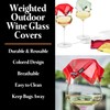 Khen Weighted Outdoor Wine Glass Covers - Set of 4