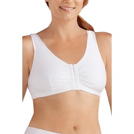 Frances Front Fastening Pocketed Mastectomy Bra (Medium A/B cup) White
