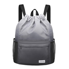 Risefit Drawstring Gym Bag String Backpack, Waterproof Swimming Bags PE Bags for School Kids Girls Boys