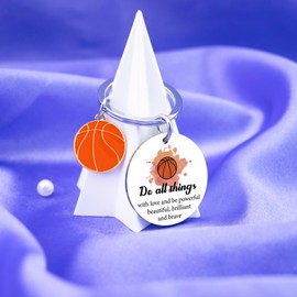 Basketball Keychain For Boys Girls Inspirational Basketball Gifts For Men Basketball Stuff Gift for Birthday Christmas Stocking Stuffers Cool basketball Accessories for Men Teen Boy basketballs Lovers
