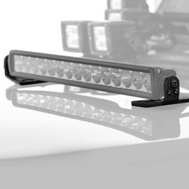 Go Rhino Center Hood Light Mounts - 20" Single Row LED Bar | Mild Steel, Textured Black | 732210T | Fits 2018-2024 Jeep Wrangler JL/JLU & Jeep Gladiator JT Excludes Mojave