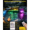 T-SUN Colored Pond Lights, Bright LED Underwater Pond Light Submersible