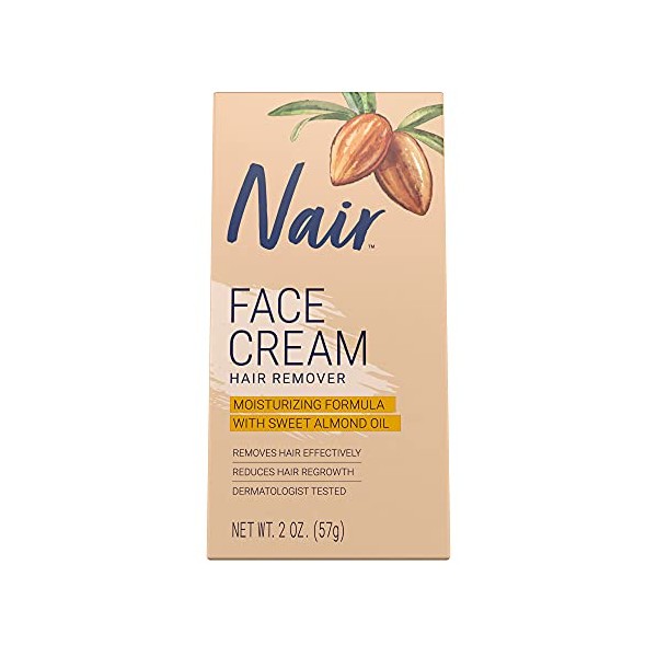 Nair Nair Hair Remover Moisturizing Face Cream, with Sweet Almond