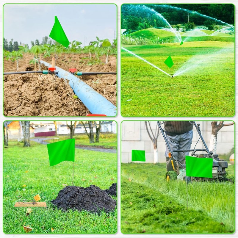 Nvanvmm Marking Flags Marker Flags for Lawn 30 Pack, PVC