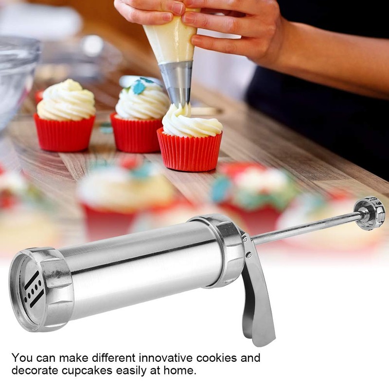 QANYEGN Cookie Press Machine, Aluminum Cookie Press Machine, DIY Cookie