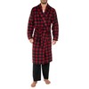 IZOD Men's Micro Sueded Robe, Red, One Size