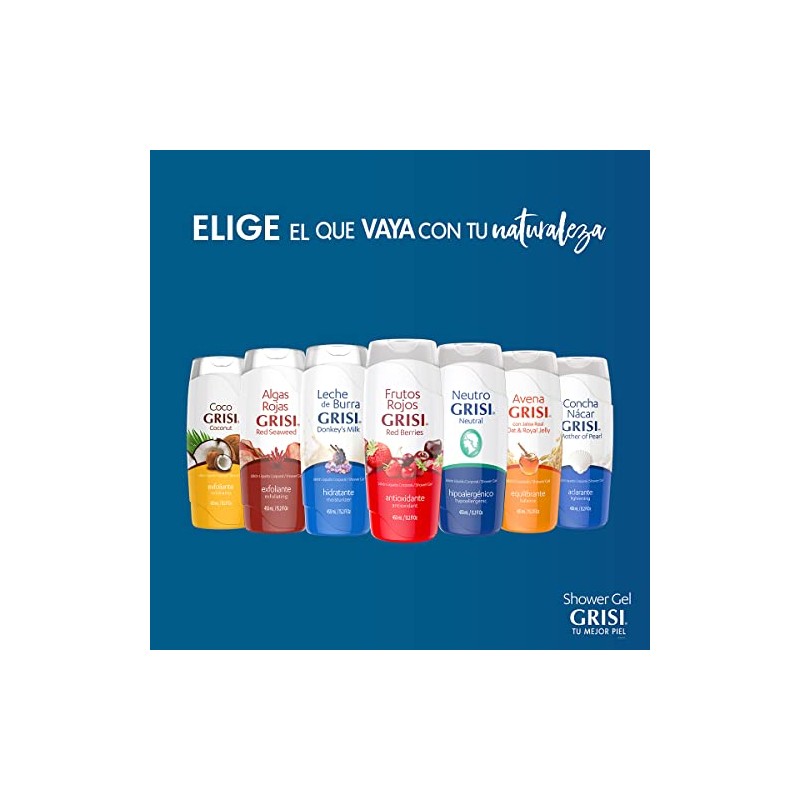 Leche de Burra Shower Gel Grisi Mandarina 450 Ml, color