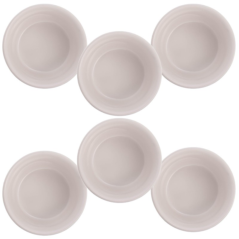 KADAX Soufflé Moulds Set, 6 Pieces, Diameter 9 cm, Crème