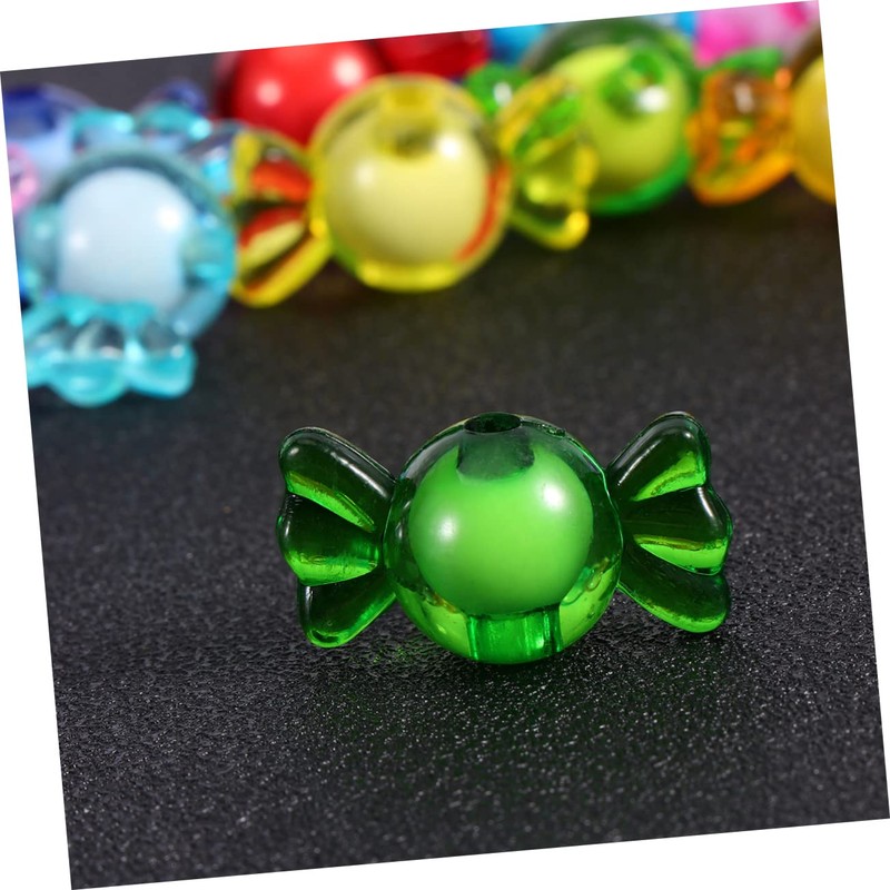 Tofficu 490g Acrylic Loose Beads Crystal Candy Shape DIY Beading