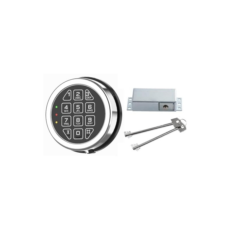 Gun Safe Lock Replacement Solenoid Lock with 2 Override Keys