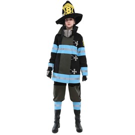 Cosplay.fm Unisex Anime Cosplay Costume Fireman Uniform for Fire Fighters (multicolored, X-Small)