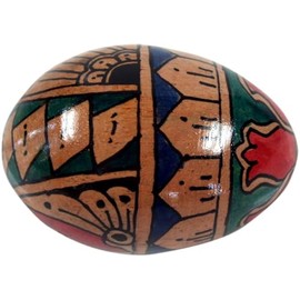 GURU SHOP Musical Instrument Made of Wood, Music Percussion Rhythm Sound Instrument, Handmade, Rattle Egg - Hand Rattle 8, Brown, 8 x 5 x 5 cm, Musical Instruments