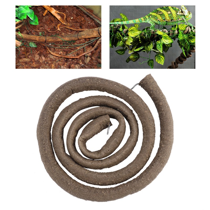 Artificial Reptile Climbing Branch Flexible Jungle 3.28ft Rattan Long Vine